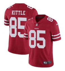 Youth Nike San Francisco 49ers #85 George Kittle Red Team Color Vapor Untouchable Elite Player NFL Jersey