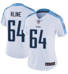 Women's Nike Tennessee Titans #64 Josh Kline White Vapor Untouchable Limited Player NFL Jersey