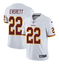 Men's Nike Washington Redskins #22 Deshazor Everett White Vapor Untouchable Limited Player NFL Jersey