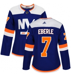 Women's Adidas New York Islanders #7 Jordan Eberle Premier Blue Alternate NHL Jersey