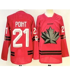 Men's Canada Hockey #21 Brayden Point Red Stitched Jersey