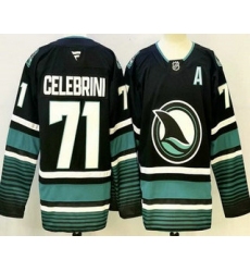 Men's San Jose Sharks #71 Macklin Celebrini Black Authentic Jersey