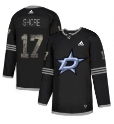 Men's Adidas Dallas Stars #17 Devin Shore Black Authentic Classic Stitched NHL Jersey