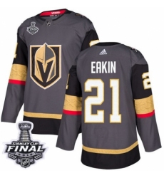 Youth Adidas Vegas Golden Knights #21 Cody Eakin Authentic Gray Home 2018 Stanley Cup Final NHL Jersey