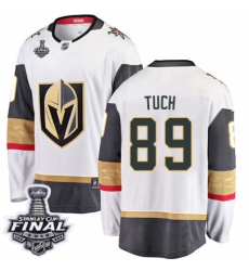 Youth Vegas Golden Knights #89 Alex Tuch Authentic White Away Fanatics Branded Breakaway 2018 Stanley Cup Final NHL Jersey