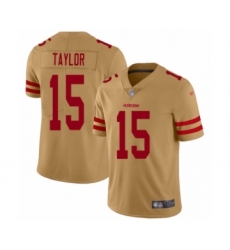Youth San Francisco 49ers #15 Trent Taylor Limited Gold Inverted Legend Football Jersey