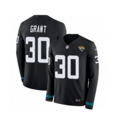 Youth Nike Jacksonville Jaguars #30 Corey Grant Limited Black Therma Long Sleeve NFL Jersey