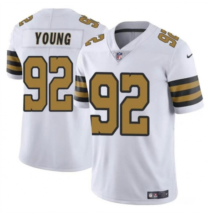Men's New Orleans Saints #92 Chase Young White Color Rush Limited Football Stitched Jersey