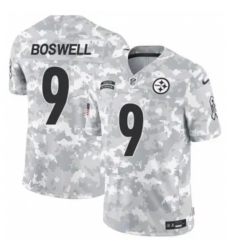 Men's Pittsburgh Steelers #9 Chris Boswell Vapor Limited 2024 Salute to Service Arctic Camo Stitched jersey