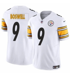 Men's Pittsburgh Steelers #9 Chris Boswell White 2024 F U S E Vapor Untouchable Limited Stitched Jersey