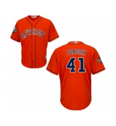 Youth Houston Astros #41 Brad Peacock Authentic Orange Alternate Cool Base 2019 World Series Bound Baseball Jersey