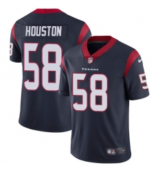 Men's Nike Houston Texans #58 Lamarr Houston Navy Blue Team Color Vapor Untouchable Limited Player NFL Jersey