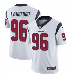 Youth Nike Houston Texans #96 Kendall Langford White Vapor Untouchable Limited Player NFL Jersey