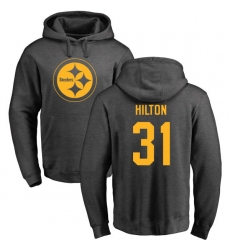 NFL Nike Pittsburgh Steelers #31 Mike Hilton Ash One Color Pullover Hoodie