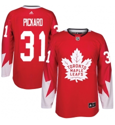 Youth Adidas Toronto Maple Leafs #31 Calvin Pickard Authentic Red Alternate NHL Jersey