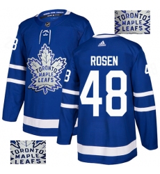 Men's Adidas Toronto Maple Leafs #48 Calle Rosen Authentic Royal Blue Fashion Gold NHL Jersey