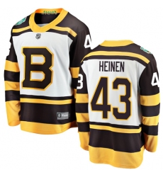 Men's Boston Bruins #43 Danton Heinen White 2019 Winter Classic Fanatics Branded Breakaway NHL Jersey