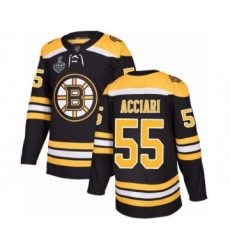 Youth Boston Bruins #55 Noel Acciari Authentic Black Home 2019 Stanley Cup Final Bound Hockey Jersey