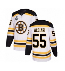 Youth Boston Bruins #55 Noel Acciari Authentic White Away 2019 Stanley Cup Final Bound Hockey Jersey
