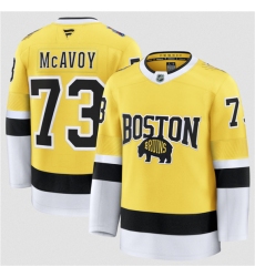 Men's Boston Bruins #73 Charlie McAvoy Gold 2026 Stadium Series Stitched Hockey Jersey
