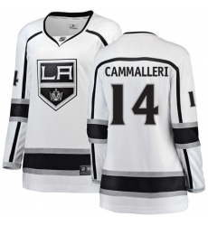 Women's Los Angeles Kings #14 Mike Cammalleri Authentic White Away Fanatics Branded Breakaway NHL Jersey