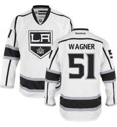 Men's Reebok Los Angeles Kings #51 Austin Wagner Authentic White Away NHL Jersey