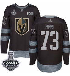 Men's Adidas Vegas Golden Knights #73 Brandon Pirri Authentic Black 1917-2017 100th Anniversary 2018 Stanley Cup Final NHL Jersey