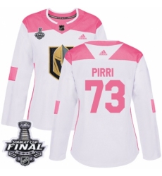 Women's Adidas Vegas Golden Knights #73 Brandon Pirri Authentic White/Pink Fashion 2018 Stanley Cup Final NHL Jersey