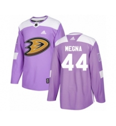 Youth Adidas Anaheim Ducks #44 Jaycob Megna Authentic Purple Fights Cancer Practice NHL Jersey