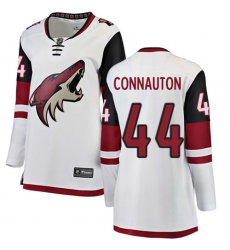 Women's Arizona Coyotes #44 Kevin Connauton Authentic White Away Fanatics Branded Breakaway NHL Jersey