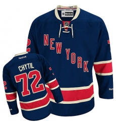 Men's Reebok New York Rangers #72 Filip Chytil Authentic Navy Blue Third NHL Jersey