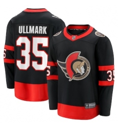 Men's Ottawa Senators #35 Linus Ullmark Fanatics Black Home Premier Breakaway Player Jersey