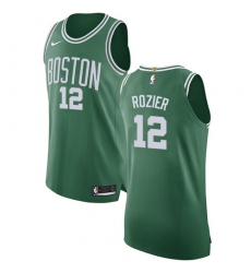 Youth Nike Boston Celtics #12 Terry Rozier Authentic Green(White No.) Road NBA Jersey - Icon Edition