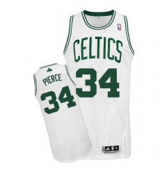 Women's Adidas Boston Celtics #34 Paul Pierce Authentic White Home NBA Jersey