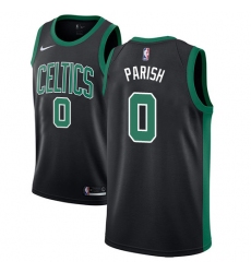 Men's Adidas Boston Celtics #0 Robert Parish Authentic Black NBA Jersey - Statement Edition