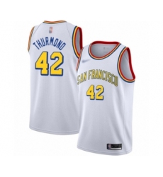 Youth Golden State Warriors #42 Nate Thurmond Swingman White Hardwood Classics Basketball Jersey - San Francisco Classic Edition