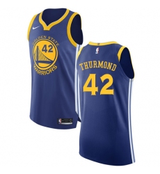 Youth Nike Golden State Warriors #42 Nate Thurmond Authentic Royal Blue Road NBA Jersey - Icon Edition