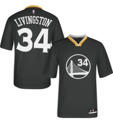 Women's Adidas Golden State Warriors #34 Shaun Livingston Authentic Black Alternate NBA Jersey