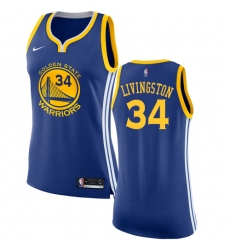 Women's Nike Golden State Warriors #34 Shaun Livingston Swingman Royal Blue Road NBA Jersey - Icon Edition