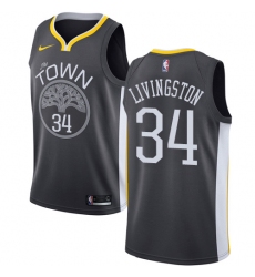 Youth Nike Golden State Warriors #34 Shaun Livingston Swingman Black Alternate NBA Jersey - Statement Edition