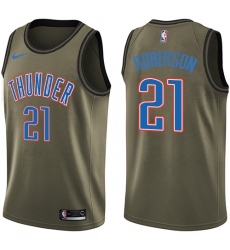 Youth Nike Oklahoma City Thunder #21 Andre Roberson Swingman Green Salute to Service NBA Jersey