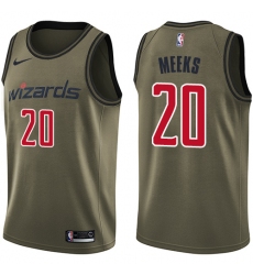 Men's Nike Washington Wizards #20 Jodie Meeks Swingman Green Salute to Service NBA Jersey