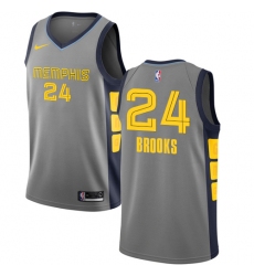 Women's Nike Memphis Grizzlies #24 Dillon Brooks Swingman Gray NBA Jersey - City Edition