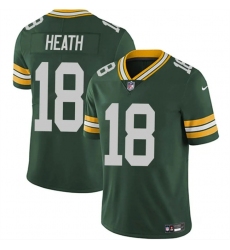 Men's Green Bay Packers #18 Malik Heath Green Vapor Untouchable Limited Stitched Jersey