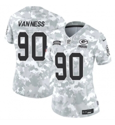 Women's Green Bay Packers #90 Lukas Van Ness 2024 F.U.S.E Arctic Camo Salute To Service Limited Stitched Football Jersey(Run Small)