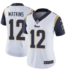 Women's Nike Los Angeles Rams #12 Sammy Watkins White Vapor Untouchable Elite Player NFL Jersey