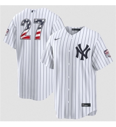 Men's New York Yankees #27 Giancarlo Stanton White 2026 USA 250 Fourth of July Home Stadium Stitched Baseball Jersey