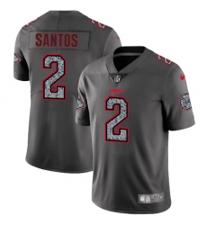 Men's Nike Kansas City Chiefs #2 Cairo Santos Gray Static Vapor Untouchable Limited NFL Jersey