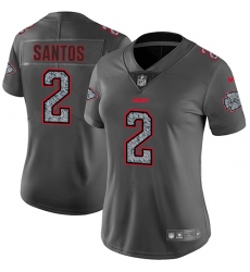 Women's Nike Kansas City Chiefs #2 Cairo Santos Gray Static Vapor Untouchable Limited NFL Jersey