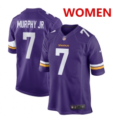 Women's Minnesota Vikings #7 byron murphy jr. nike purple nfl game jersey